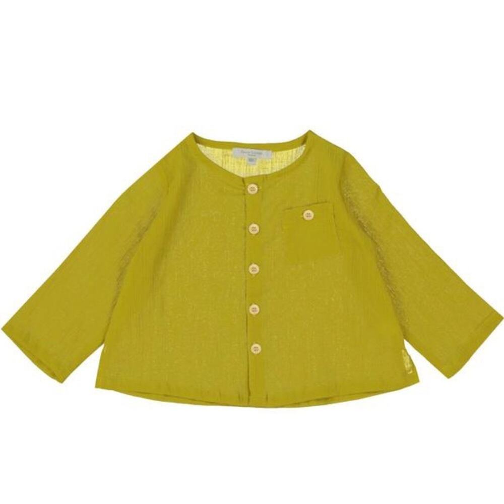 Petite Lucette Achille shirt in yellow, size 12 month, NWT